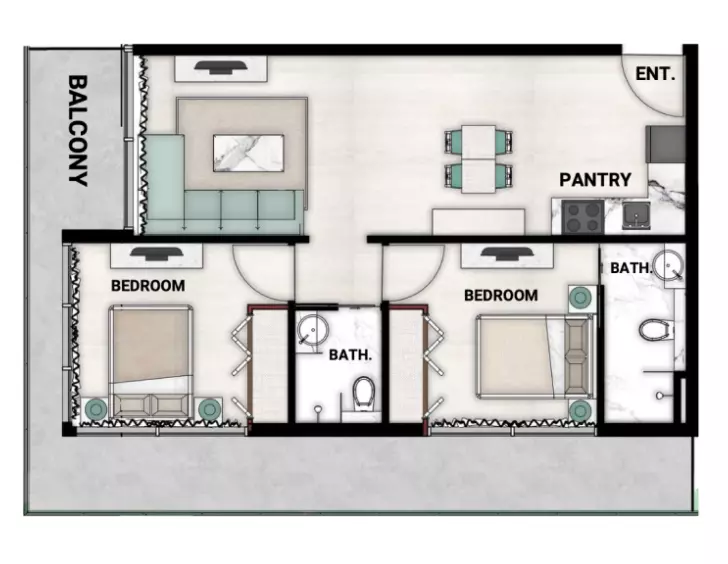 2 Bedroom